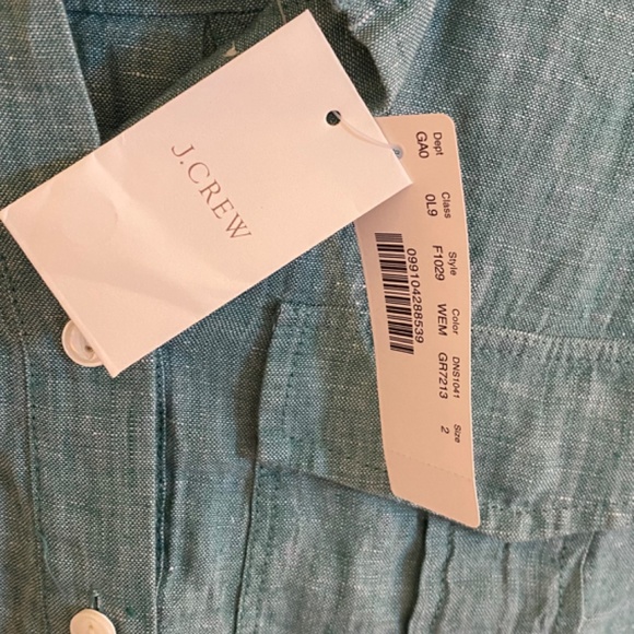NWT J. Crew Baird McNutt Irish Linen top size 2 - Picture 3 of 4